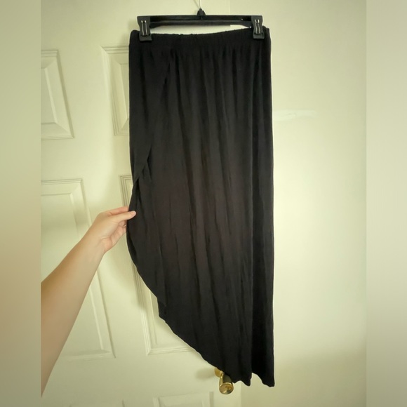 Shopbop Sz M Black Maxi Skirt Slit - Picture 2 of 5